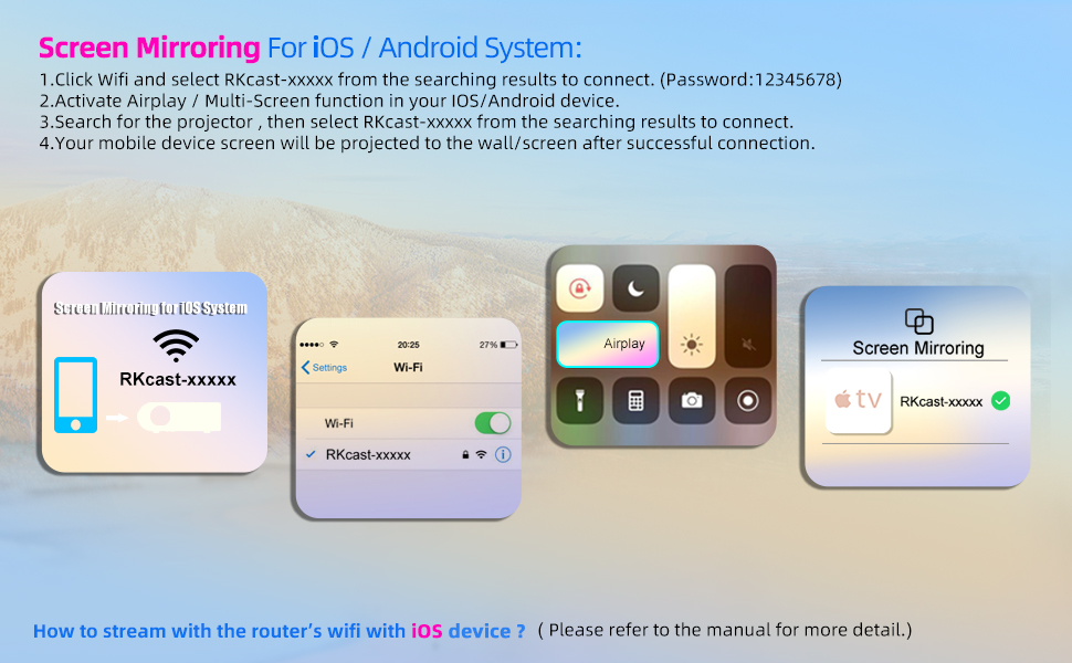 wifi projector for outdoor movie