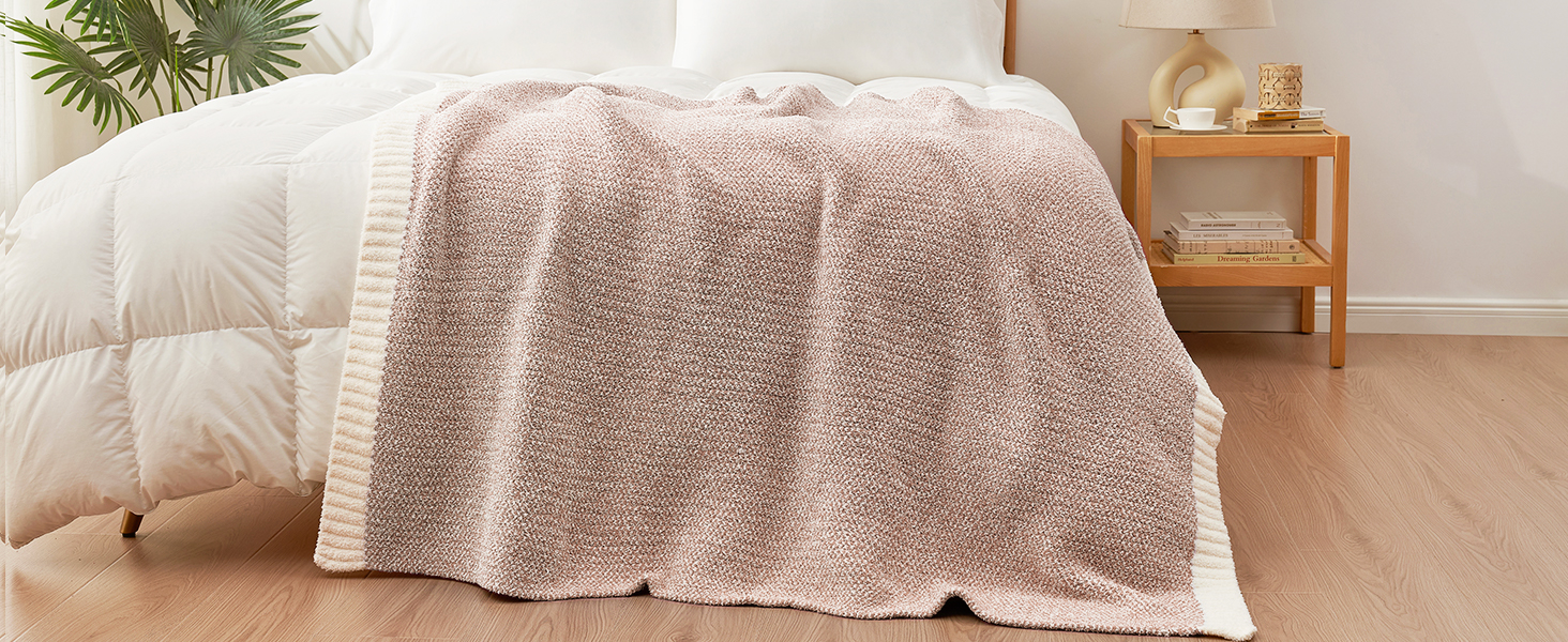 Taupe Throw Blanket 