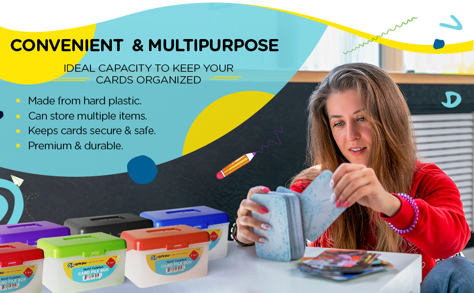 Index Card Holder 3 x 5 Index Card Case Holds up to 250 Cards Ideal for