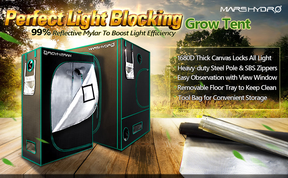 Amazon.com : MARS HYDRO Grow Tent 2x2 Lightproof 1680D ...