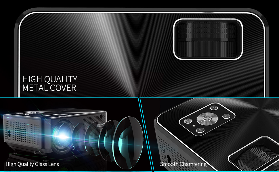 [Electric Focus] Mini Projector, 5G WiFi Bluetooth Projector, 12000LM