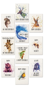 wildlife animals watercolor kids children camp rabbit deer bears whales monkey