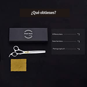 Dream Reach Dog Grooming Scissors - 7" Thinning Scissors, Texturing, Mixing and Layering for Dogs, Cats and Other Pets - Japanese 440C Stainless Steel 21 7