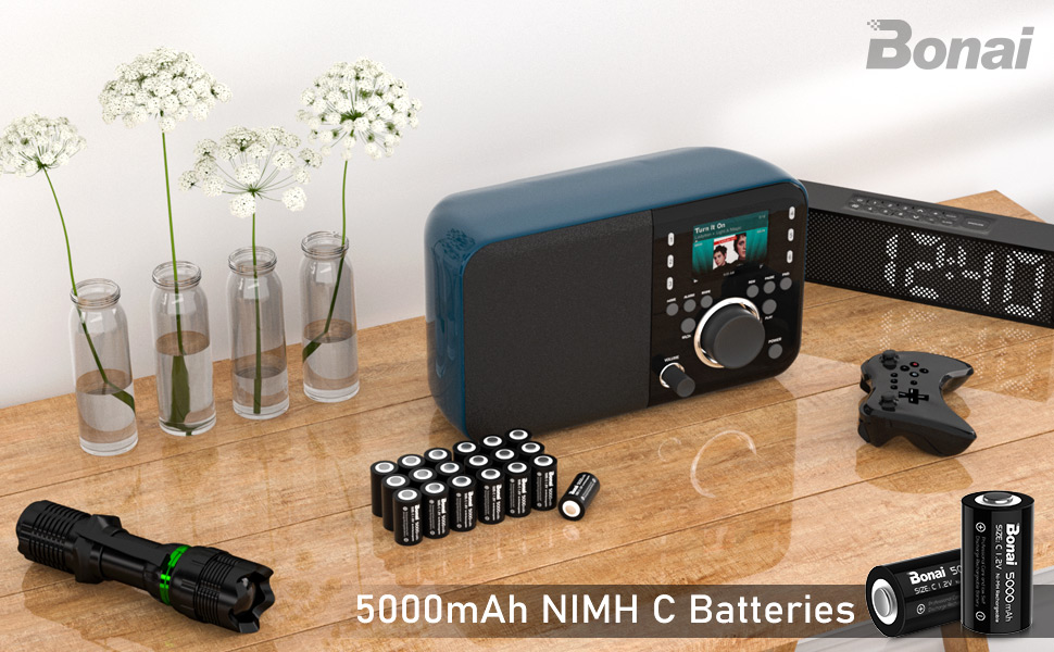 C Cell rechargeable Household batteries 5000mAh Ni-MH 1.2V battery