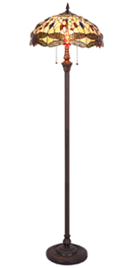 tiffany floor lamp, tiffany pole lamp, tiffany standing lamp