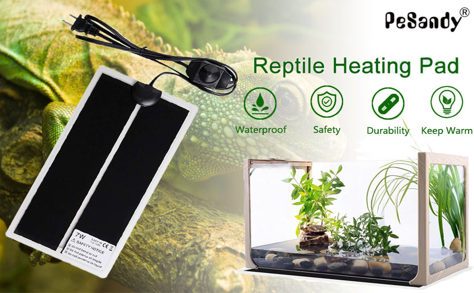 PeSandy Reptile Heating Pad with Temperature Adjustment