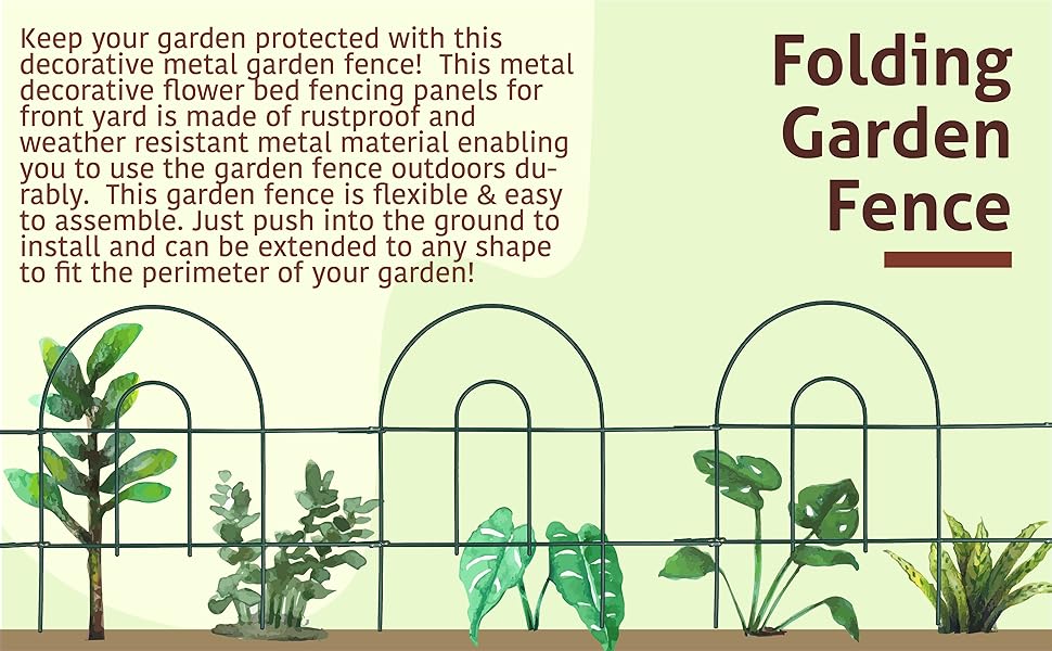 Umien™ Decorative Garden Fence, 13 Pack 18in (H) x 20ft