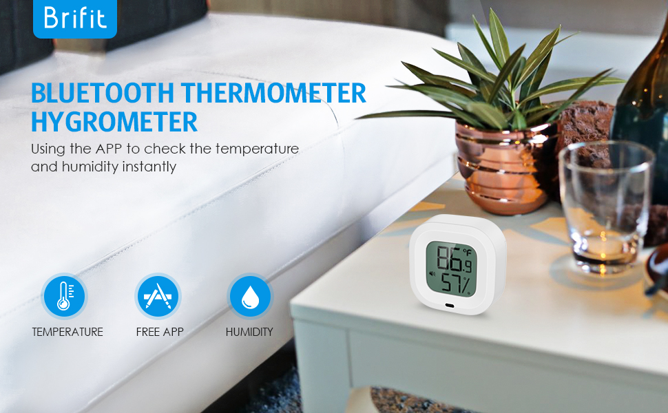 Brifit Wireless Thermometer Hygrometer, Bluetooth 5.0 Humidity