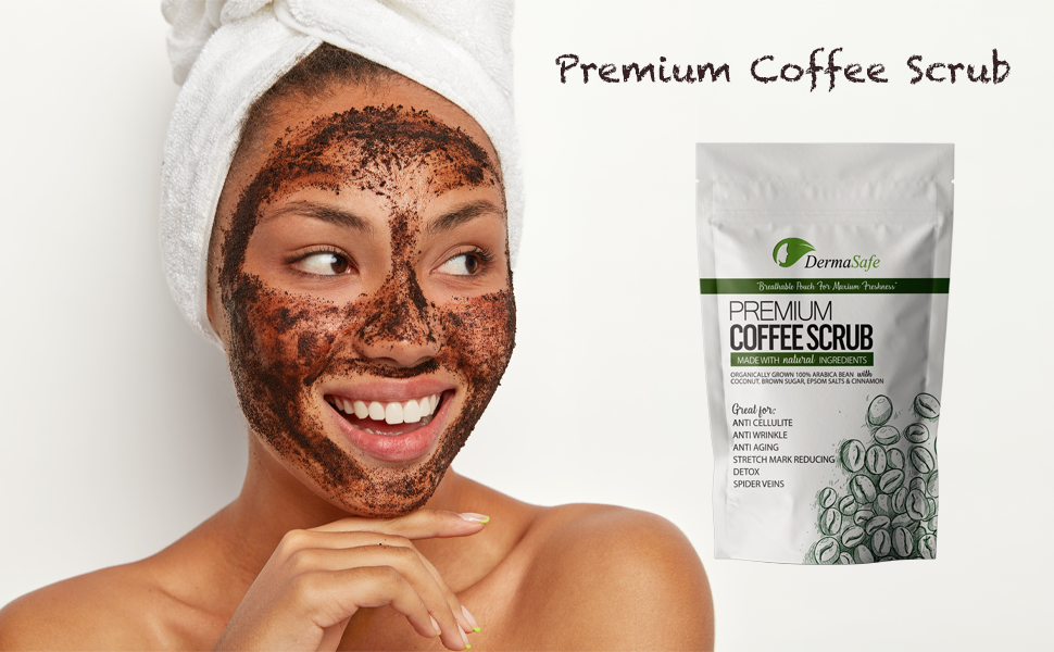 Coffee scrub body salt arabica exfoliating exfoliation natural women men cellulite shea moisture 