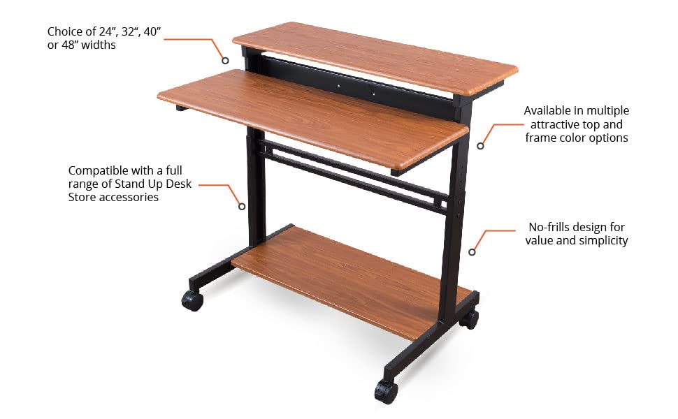 Mobile Standing Desk Computer Workstation: Amazon.co.uk: Kitchen & Home