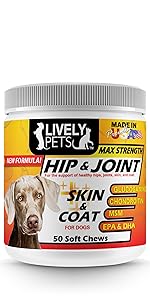  Lively Pets Hip & Joint + Skin & Coat support Soft Chews