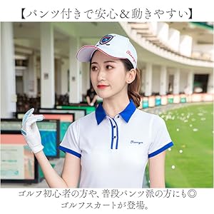 Amazon.co.jp: ゴルフスカート ゴルフウェア パンツ付き XL