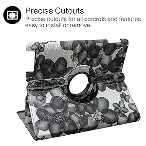 ipad leather rotating case cover