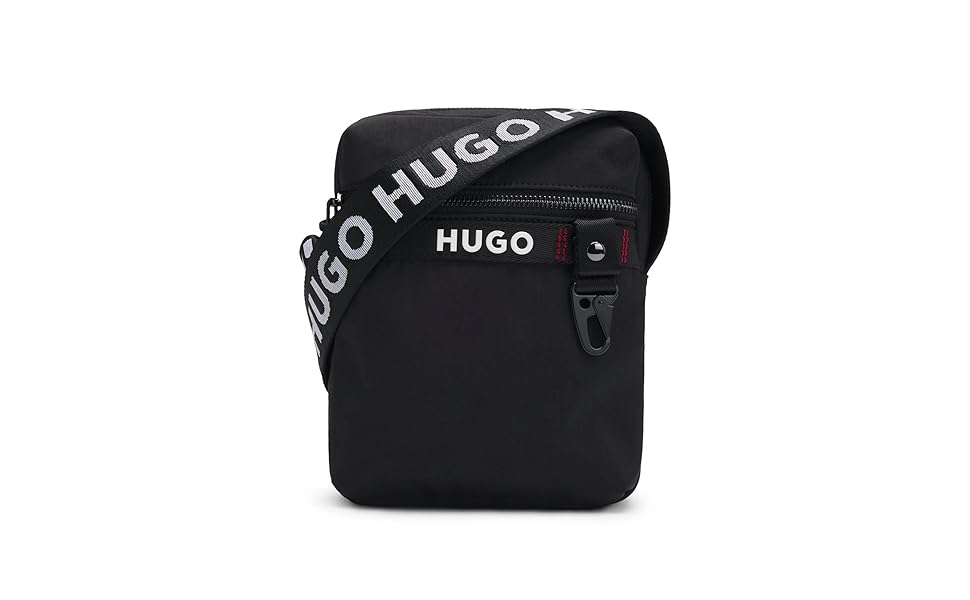 BOSS ジップ レポーターバッグ シリコンプリントロゴ Amazon | [HUGO] [ヒューゴ] ロゴストラップ & ジップ