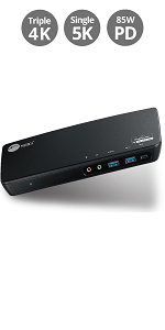siig usb-c triple display monitor docking station three 4k extended mode power delivery hdmi dp