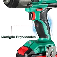 Avvitatore Ad Impulsi 18V, HYCHIKA 350Nm Avvitatori A Massa Battente 3000 IPM, 4.0Ah Batteria 18V, 3x Chiavi A Bussola Per 17/19/21mm, Caricatore Rapido, Mandrino 13mm (1/2), Con Valigetta Rigida 14 Avvitatore ad Impulsi