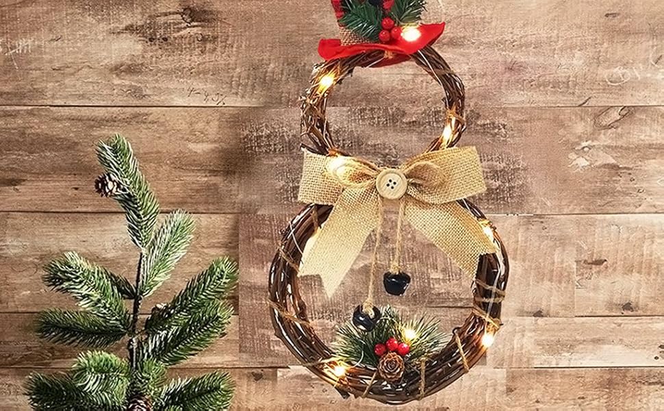 Amazon | クリスマスリース 可愛い 壁飾り オーナメント飾り付き