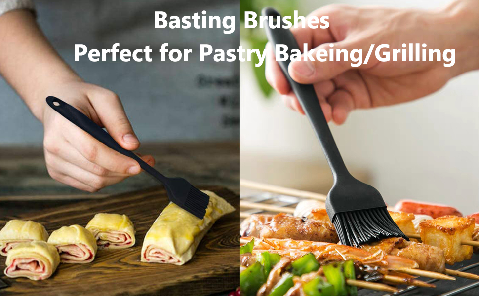 Pastry Brushes Heat Resistant Premium Silicone Basting Brush, Spread Oil Butter