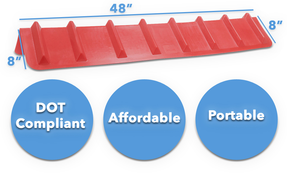 Mytee Products Red Flatbed Edge Protectors 8" x 8" x 36" V Shaped Winch Ratchet