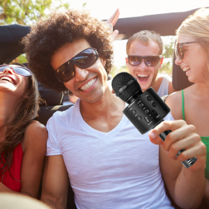 Amolabe Karaoke Microphone Bluetooth Wireless Microphone for Singing