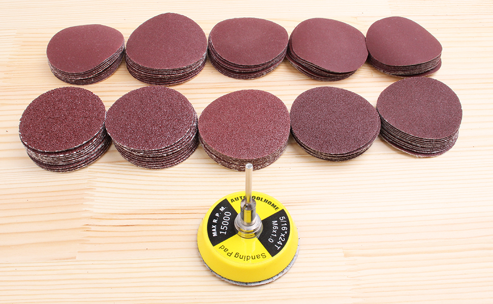 2 Inch Sanding Discs - 100 Piece Kit -11 2 Inch Sanding Discs - 100 Piece Kit -11