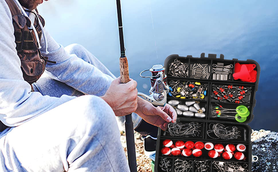 Fishing Tackle Kit 263 pcs Terminal Fishing Accessories