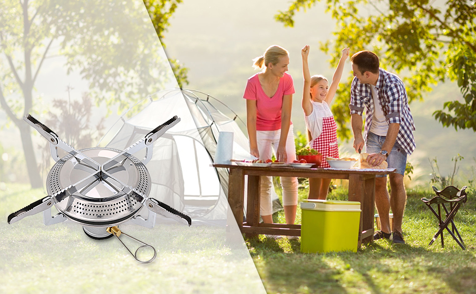 Camping Stove Portable Camping Gas Stove Mini Windproof Backpacking