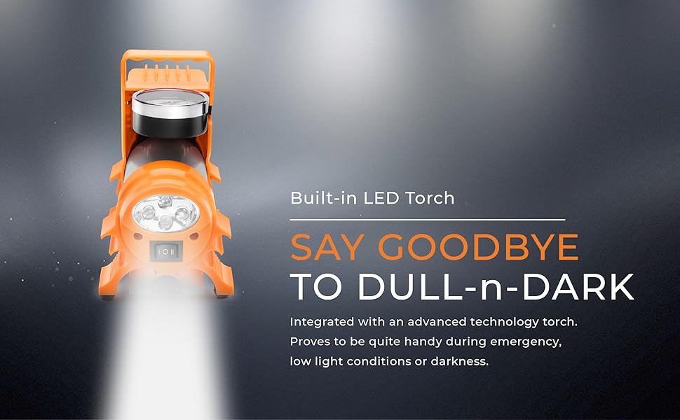 Built in LED Touch Car Inflator