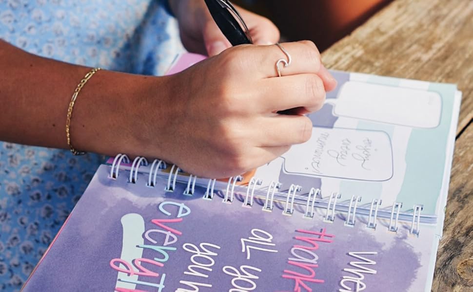 Gratitude Finder Journal - Thankful Heart, Notebook, Stickers, Quotes, Be Thankful