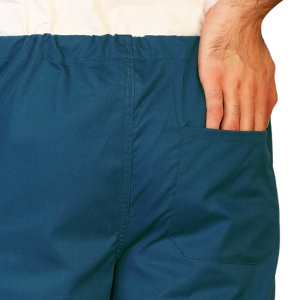 Back patch pocket shown on LifeThreads Classic Collection 3120 Unisex Drawstring Scrub Pant