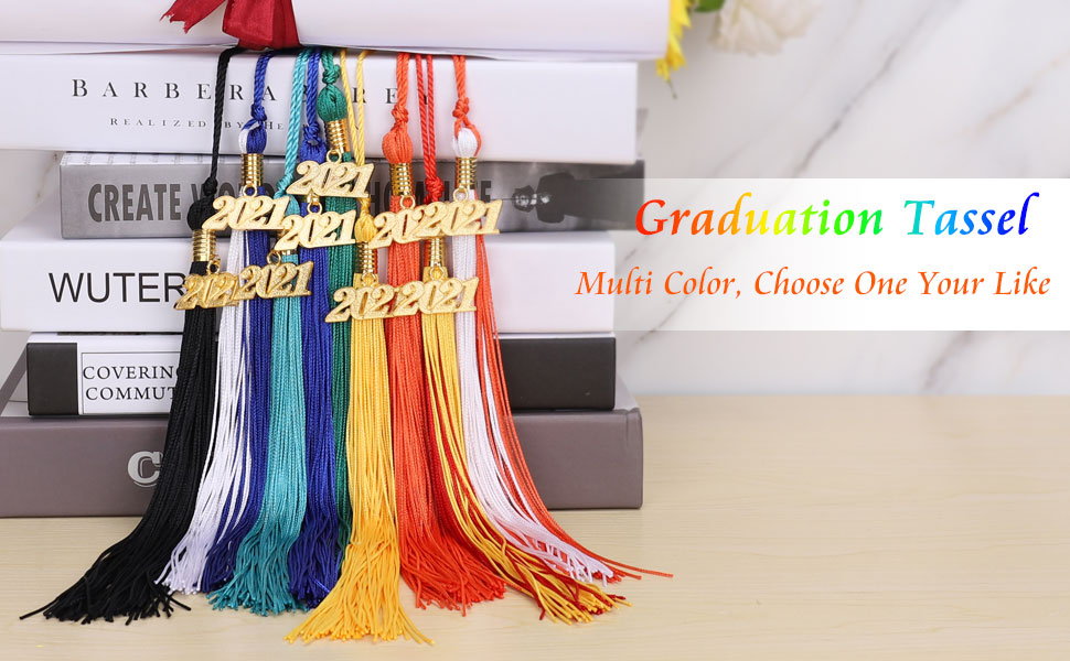 Graduation Tassel with Gold 2021 Year Charm for Academic