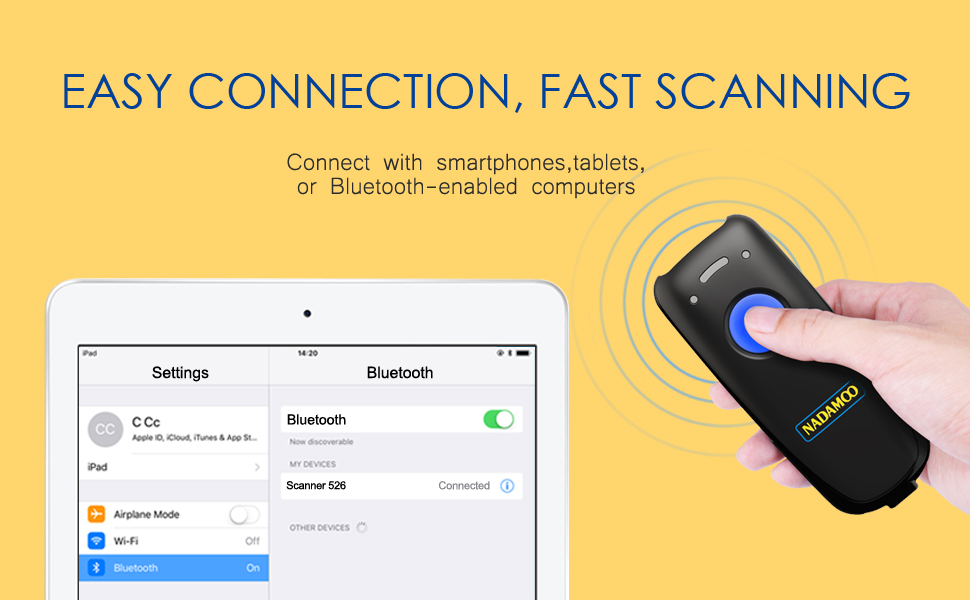 NADAMOO Bluetooth Barcode Scanner B07SNQ4SVG