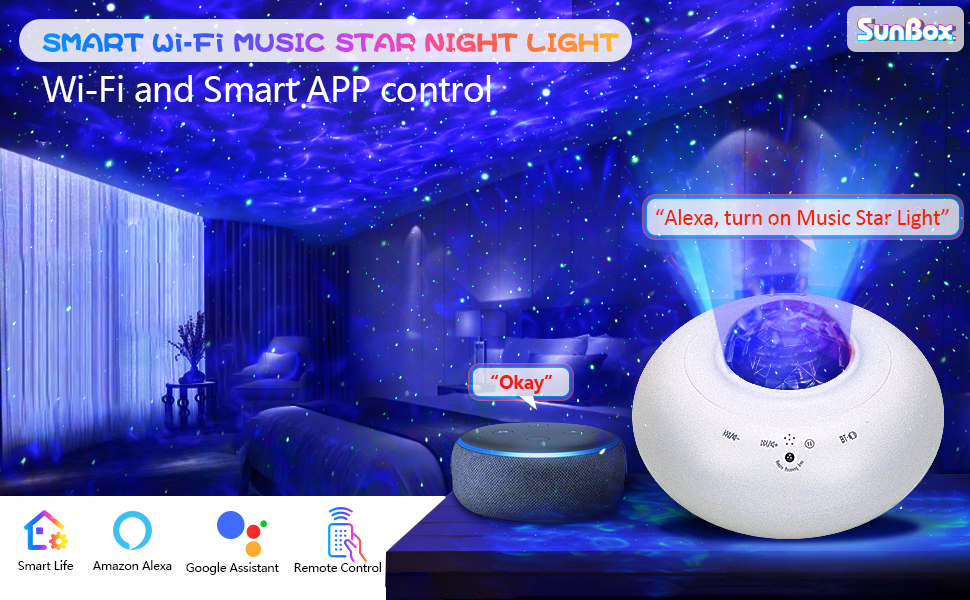 Galaxy Projector, 3 in 1 Smart Star Projector Sky Light with Bluetooth ...