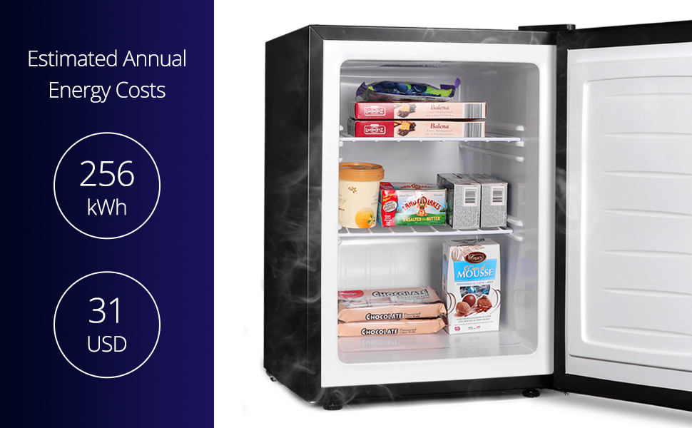 Northair Stainless Steel Upright Freezer 2.1 Cu Ft with