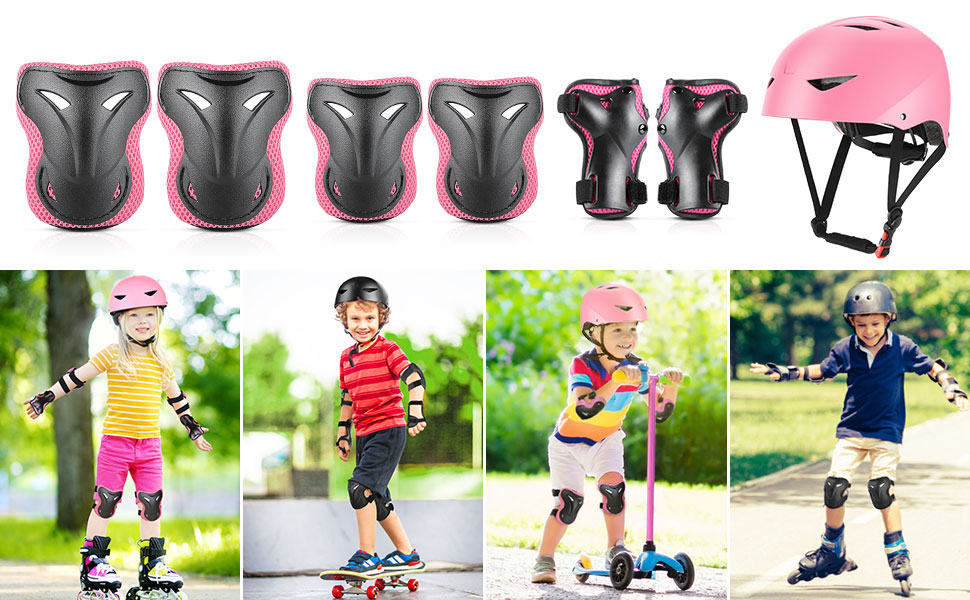 ValueTalks Kids Helmet and Pads Set Age 515 Years Kids Skateboard