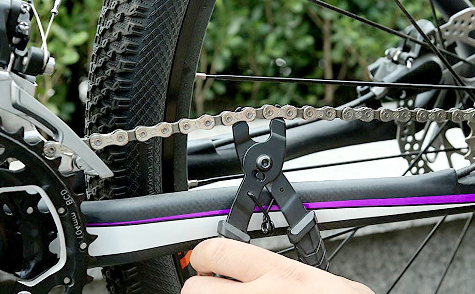 Bicycle Chain Tools Set, Bike Chain Link Plier+Chain Splitter+Chain Checker+ 6 Pairs of 6/7/8/9