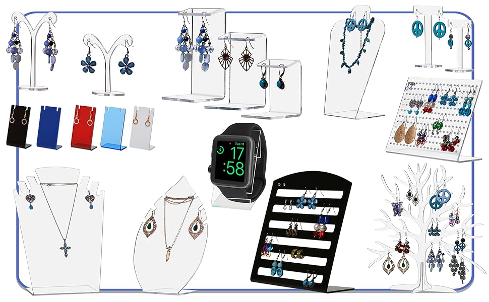Marketing Holders Display Boutiques Showcase Jewelry Rack Value Pack of 2 Organizer