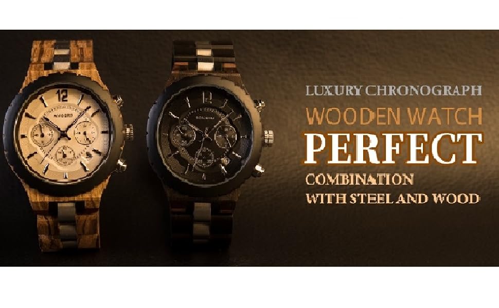 木製 腕時計 クロノグラフ Amazon | BOBO BIRD メンズ ラグジュアリー スタイリッシュ 木製