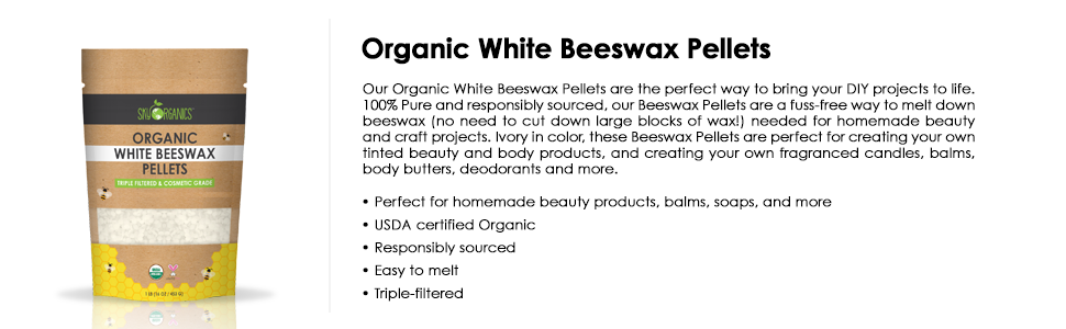 organic beeswax, beeswax pellets, easy to melt, diy, candle making, diy soap, diy lip balm, wax pure