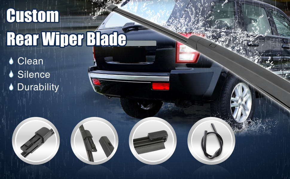 X AUTOHAUX Rear Windshield Wiper Blade Arm Set for VW