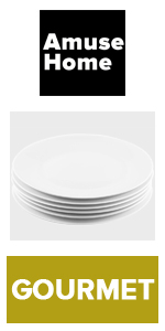 Amuse- Placa de jantar profissional Gourmet Coupe - 26,67 cm - Conjunto de 6