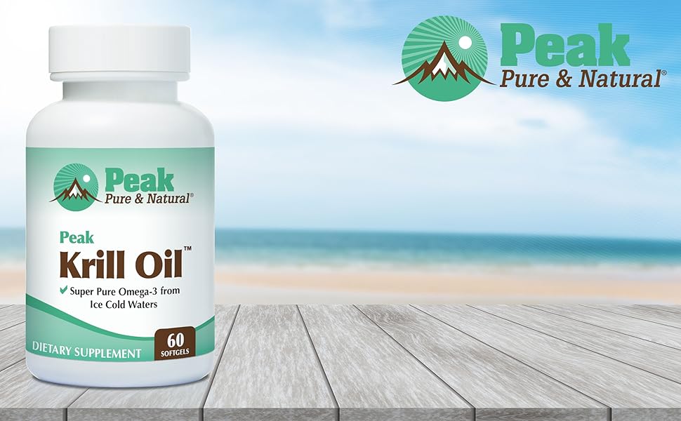 Peak Pure & Natural, Peak Krill Oil Supplement Better Than Fish Oil for Joint and