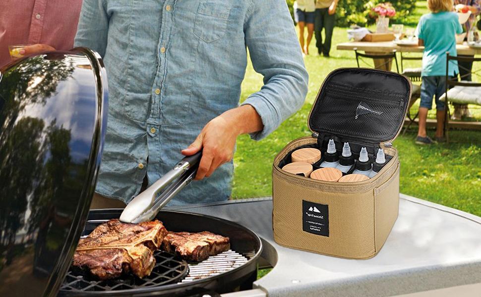 Amazon | 調味料入れ スパイスボックス アウトドア キャンプ BBQ