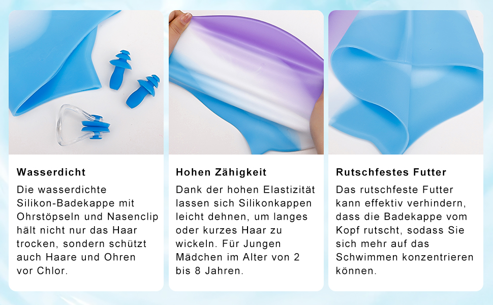 Kinder Badekappe