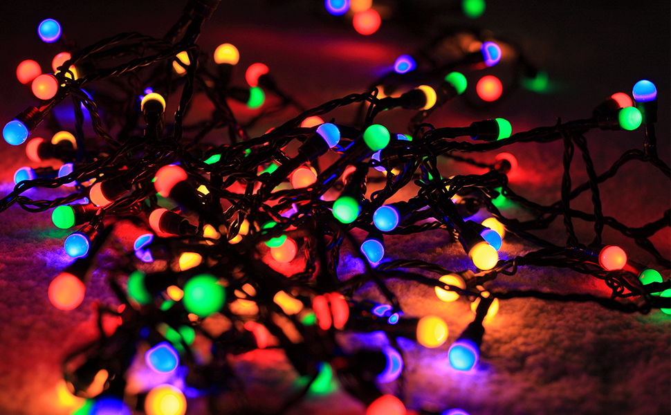 String Lights Outdoor, Lycklig LED Globe String Lights