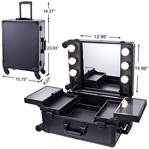vanity suitcase with lights