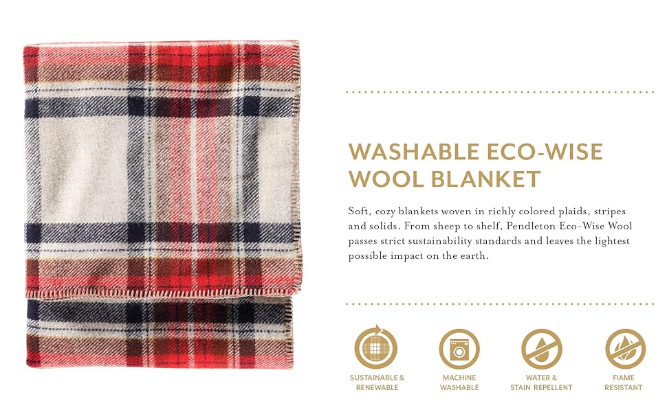 Pendleton, EcoWise Washable Wool Blanket, Vintage Dress