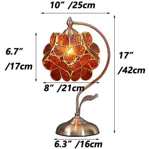 Bieye cherry blossom Tiffany style stained glass table lamp