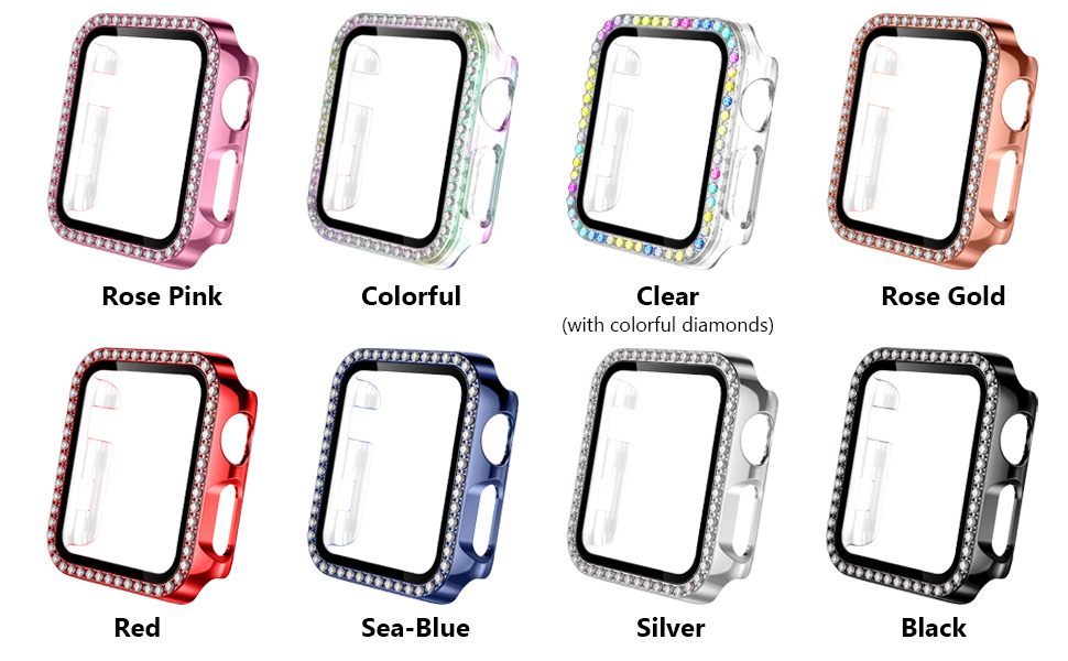 【2 Pack】 Easuny Hard Case Cover Design for Apple Watch 44mm