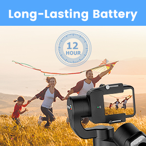 Battery long lasting Gimbal Stabilizer 3 axis for GoPro 8 Action Camera Handheld Gimbal Tripod Mount